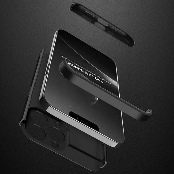 CaseUp Apple iPhone 13 Pro Max Kılıf Triple Deluxe Shield Siyah 3